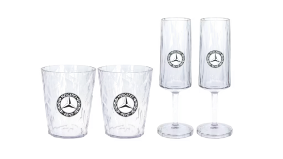 Glāžu komplekts, neplīstoša plastmasa