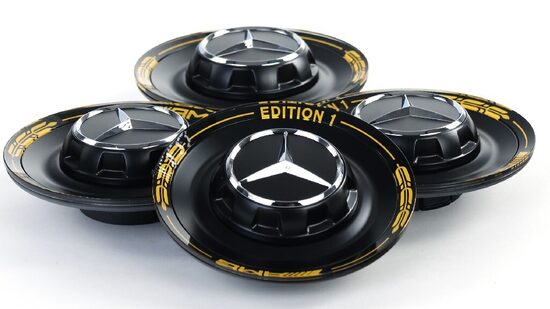 AMG hub cap centre lock design Edition 1 black yellow Original Mercedes-AMG