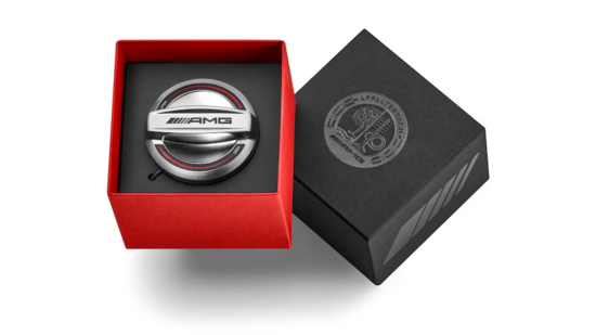 AMG fuel filler cap chrome red Genuine Mercedes-AMG